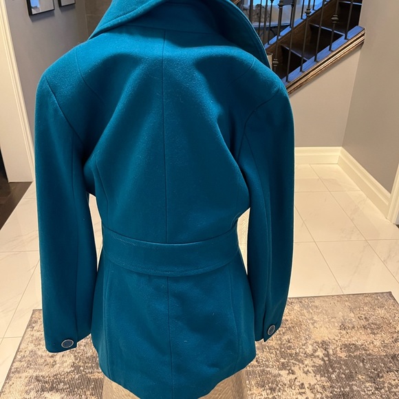 Kenneth Cole Reaction stunner peacock blue size medium pea coat style - Picture 17 of 17